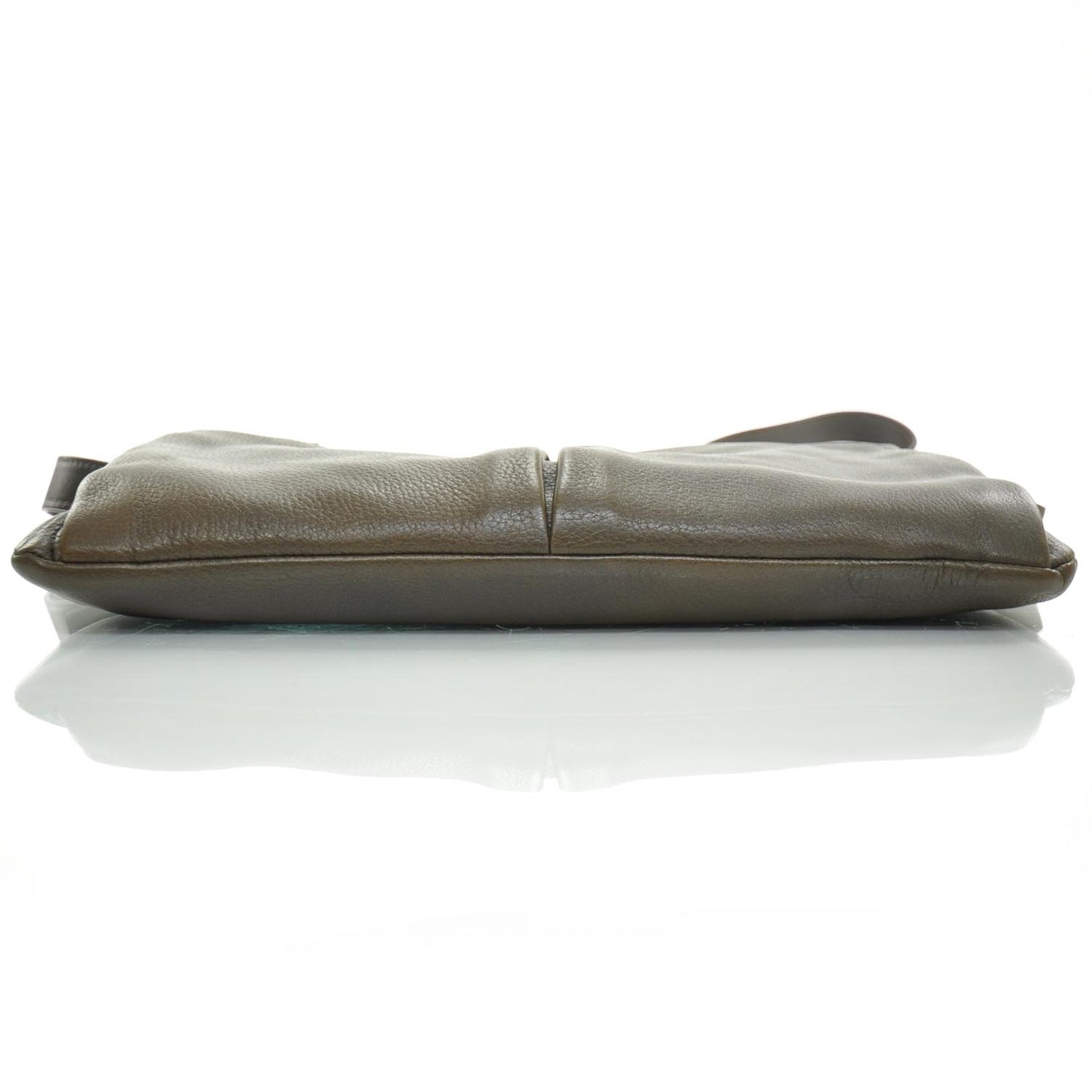 Cervo Deerskin Flat Messenger Bag Bruciato