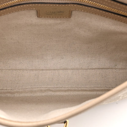 Gucci GG Supreme Monogram Textured Dollar Calfskin Web Small Jackie 1961 Hobo Beige Mystic White Oatmeal 5 of 11