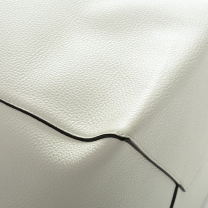 Celine Grained Calfskin Medium Horizontal Cabas Phantom White 7 of 7