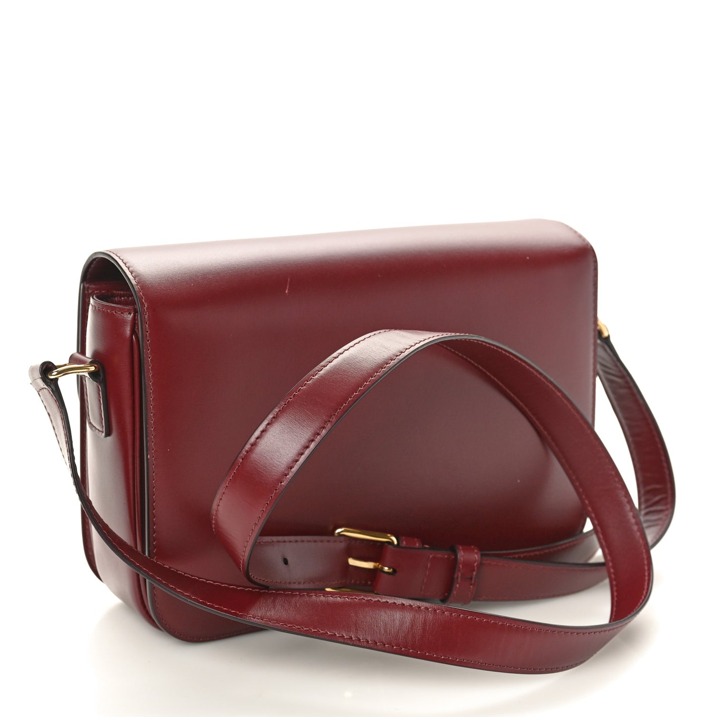 Shiny Calfskin Medium Triomphe Light Burgundy