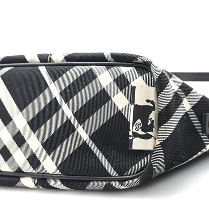 Burberry Essential Check Simple Zip Baguette Black Calico 10 of 10