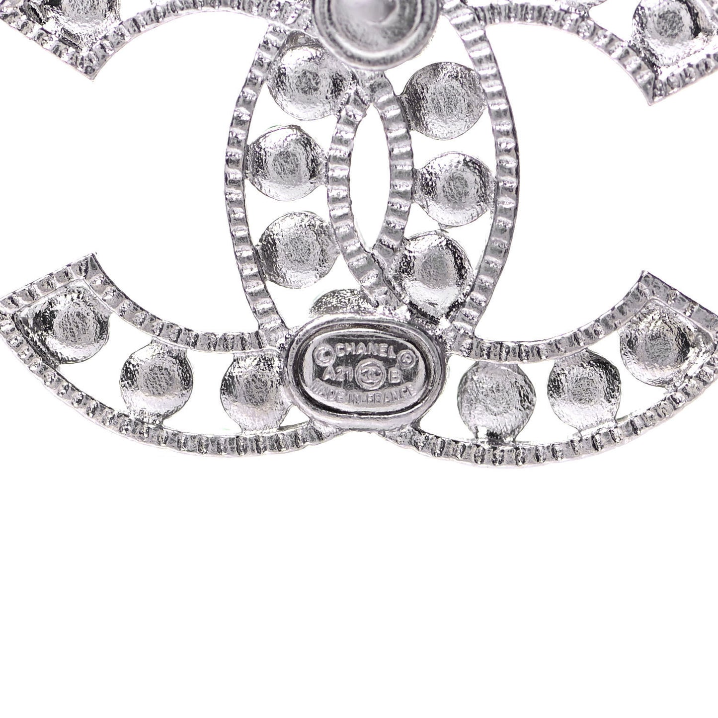 Crystal CC Earrings Silver