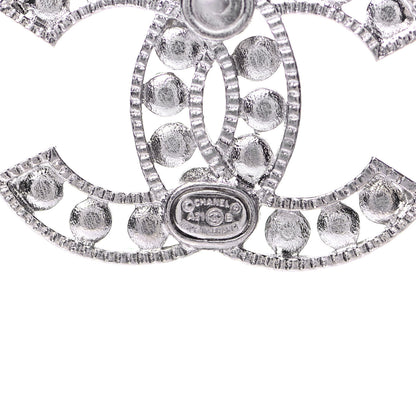 Chanel Crystal CC Earrings Silver 4 of 4
