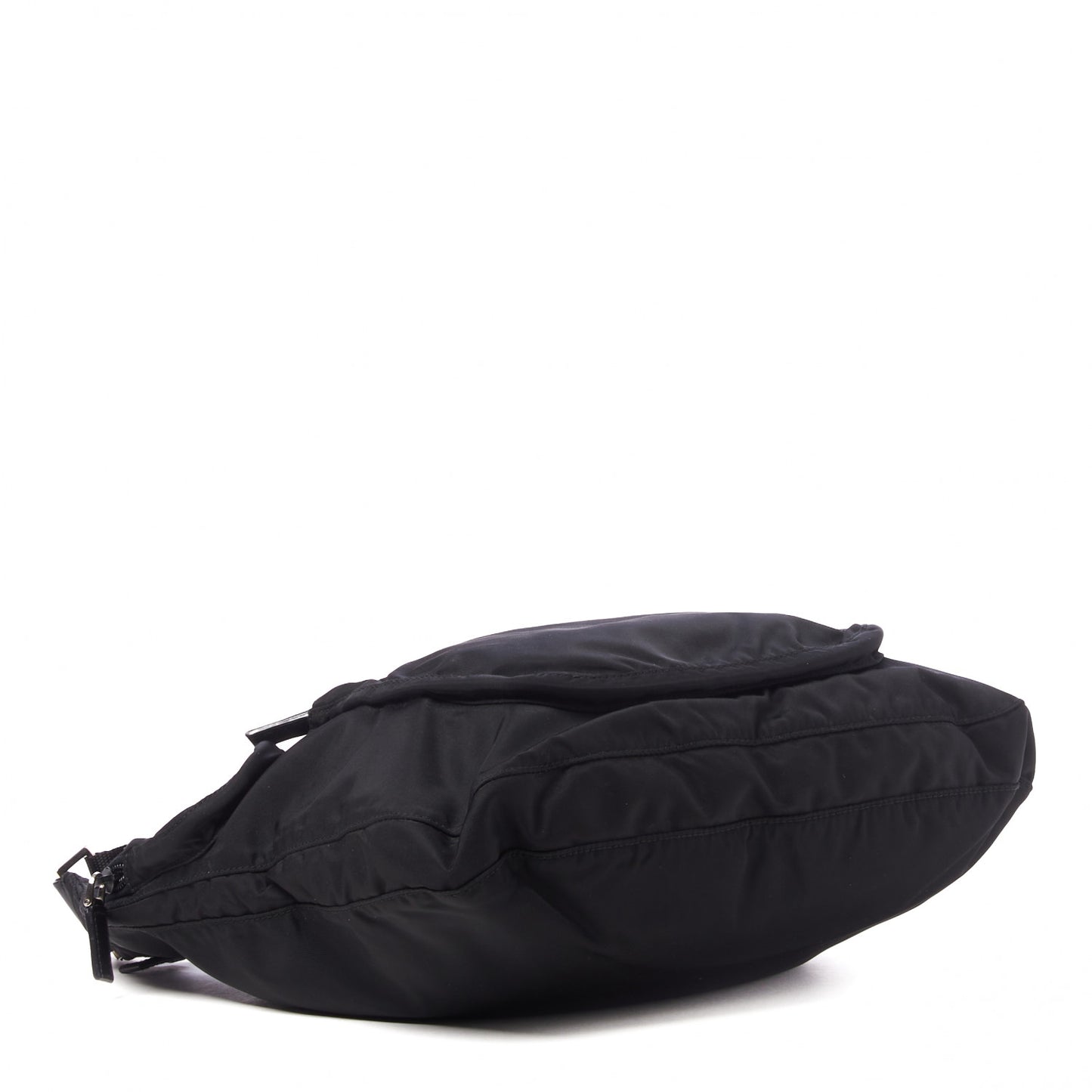 Nylon Tessuto Messenger Bag Black