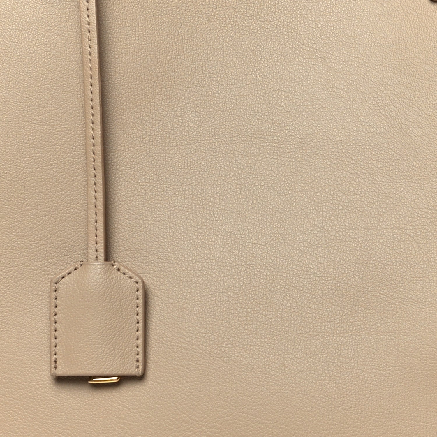 Saint Laurent Calfskin Large Shopping Tote Dark Beige 9 of 14
