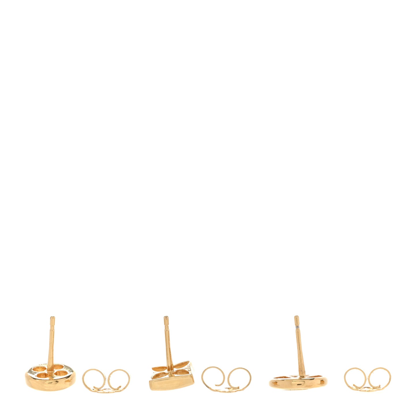 Metal Crazy In Lock Earrings Set Gold