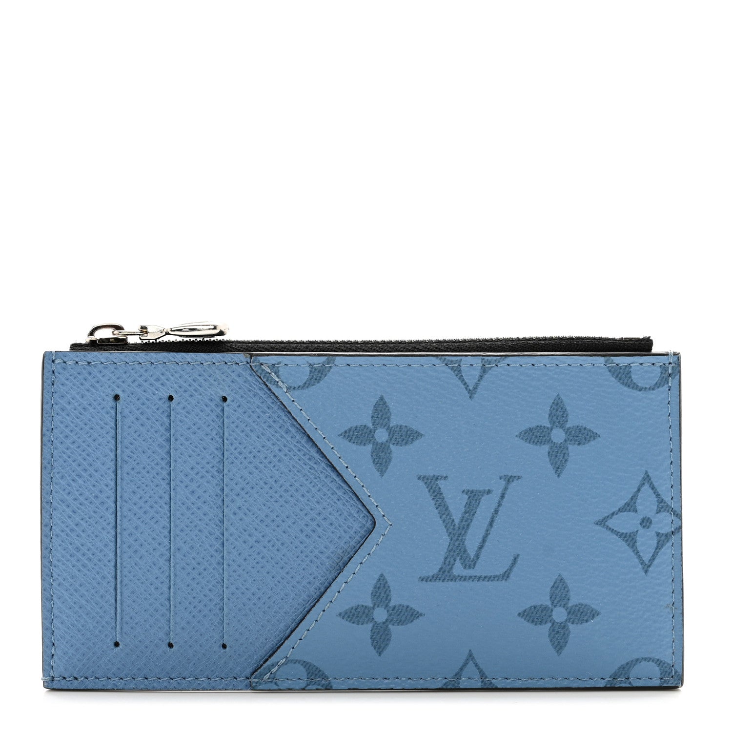 Louis Vuitton Monogram Taiga Coin Card Holder Denim 1 of 6
