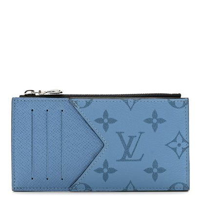 Louis Vuitton Monogram Taiga Coin Card Holder Denim 1 of 6