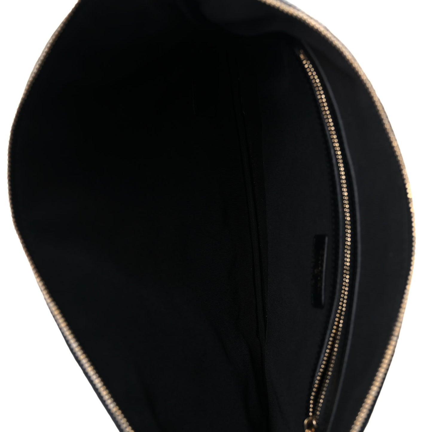 Lambskin Quilted Large Cosmetic Case Black