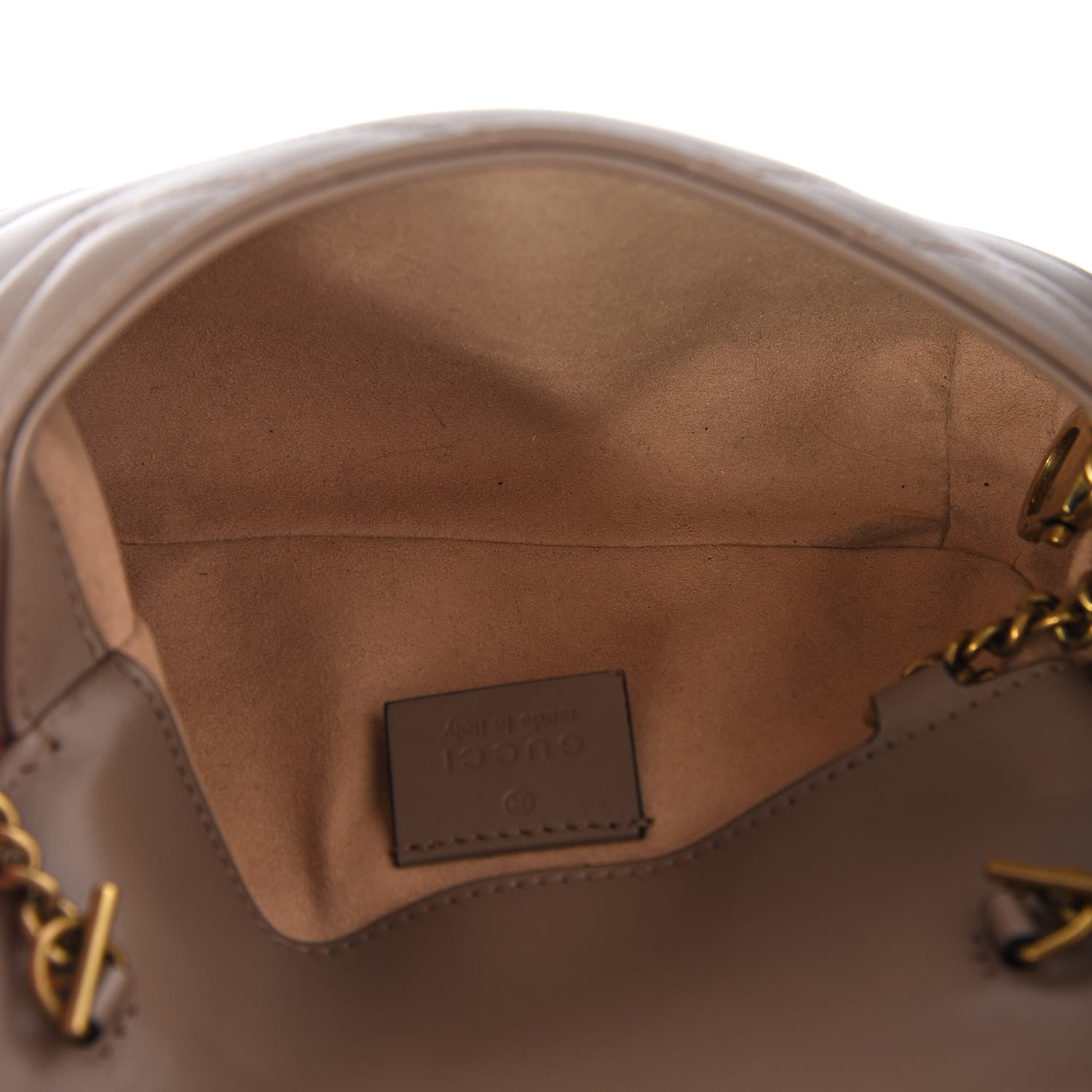 Gucci Calfskin Matelasse Super Mini GG Marmont Shoulder Bag Porcelain Rose 5 of 10