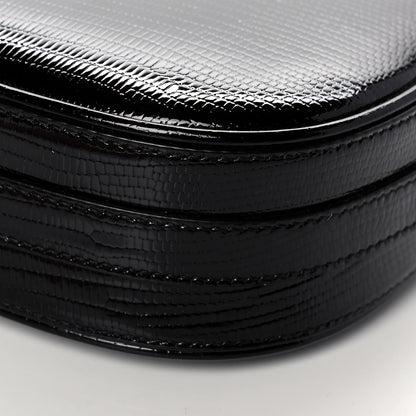 Saint Laurent Calfskin Lizard Embossed Le 61 Camera Bag Black 8 of 10
