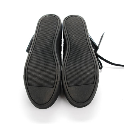 Chanel Patent Grained Goatskin Hollow Out Flower Sneakers 39 Black 5 of 7