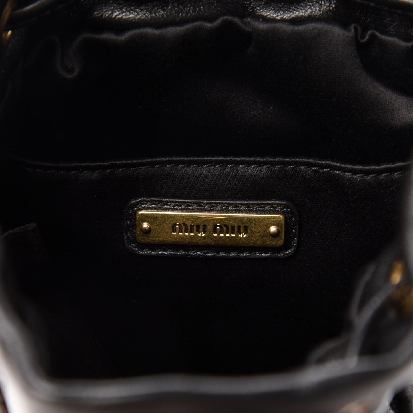 Nappa Matelasse Small Bucket Bag Black