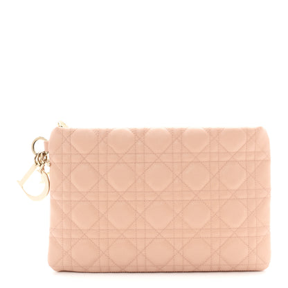Christian Dior Coated Canvas Cannage Panarea Pouch Blush Powder 1 of 7