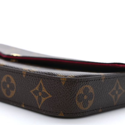 Louis Vuitton Monogram Pochette Felicie Chain Wallet Fuchsia 9 of 9