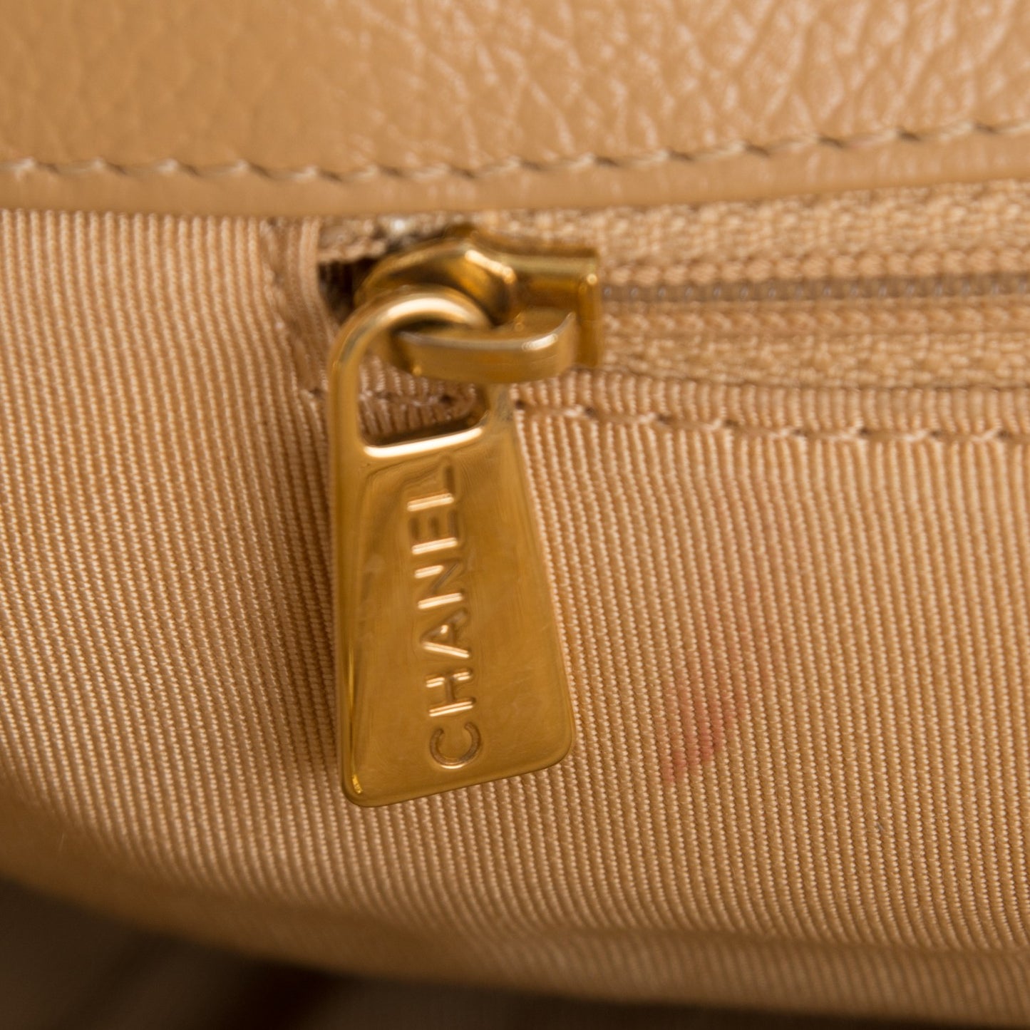 Calfskin Cerf Executive Shopper Tote Beige