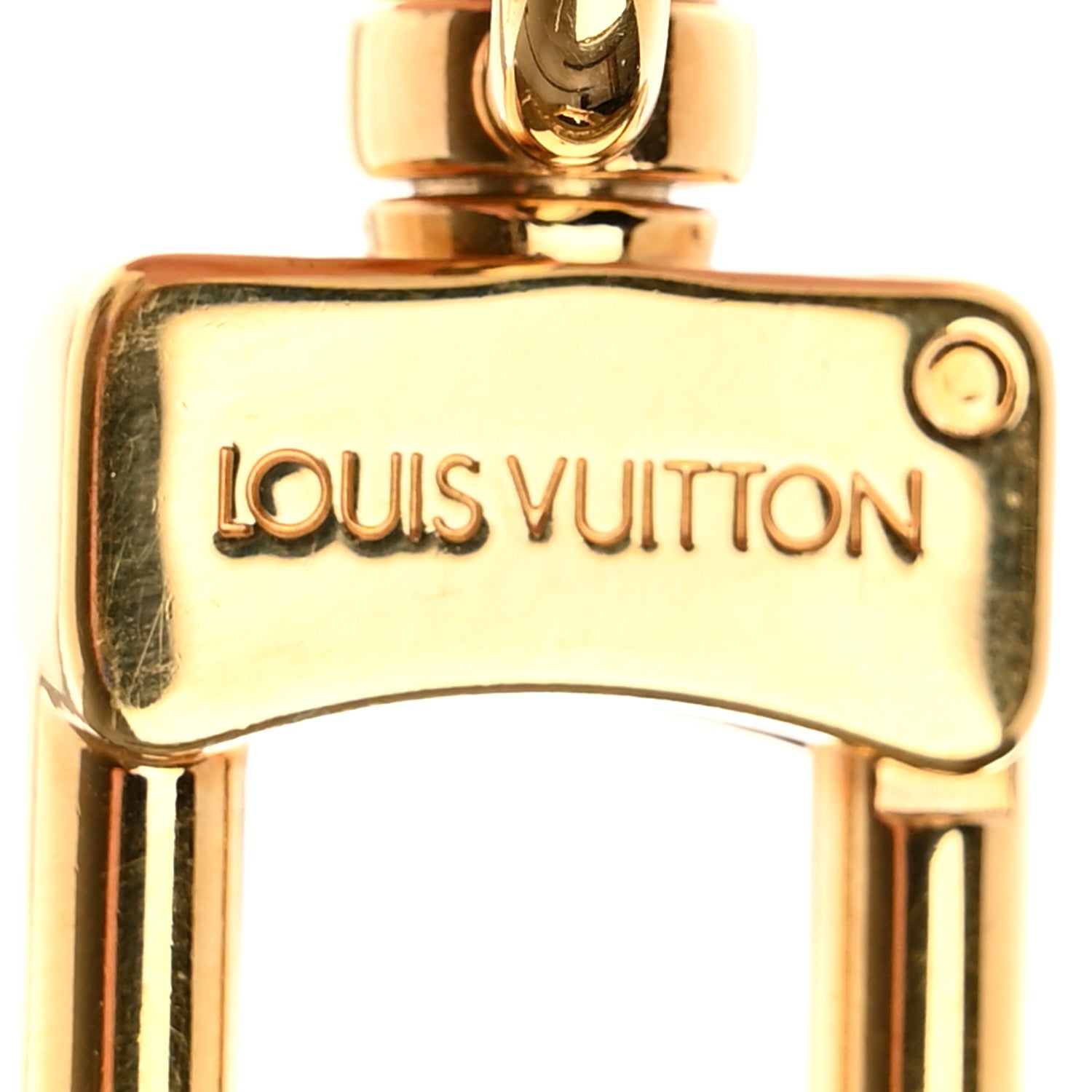 Louis Vuitton Metal Pochette Extender Key Ring Chain Gold 2 of 4