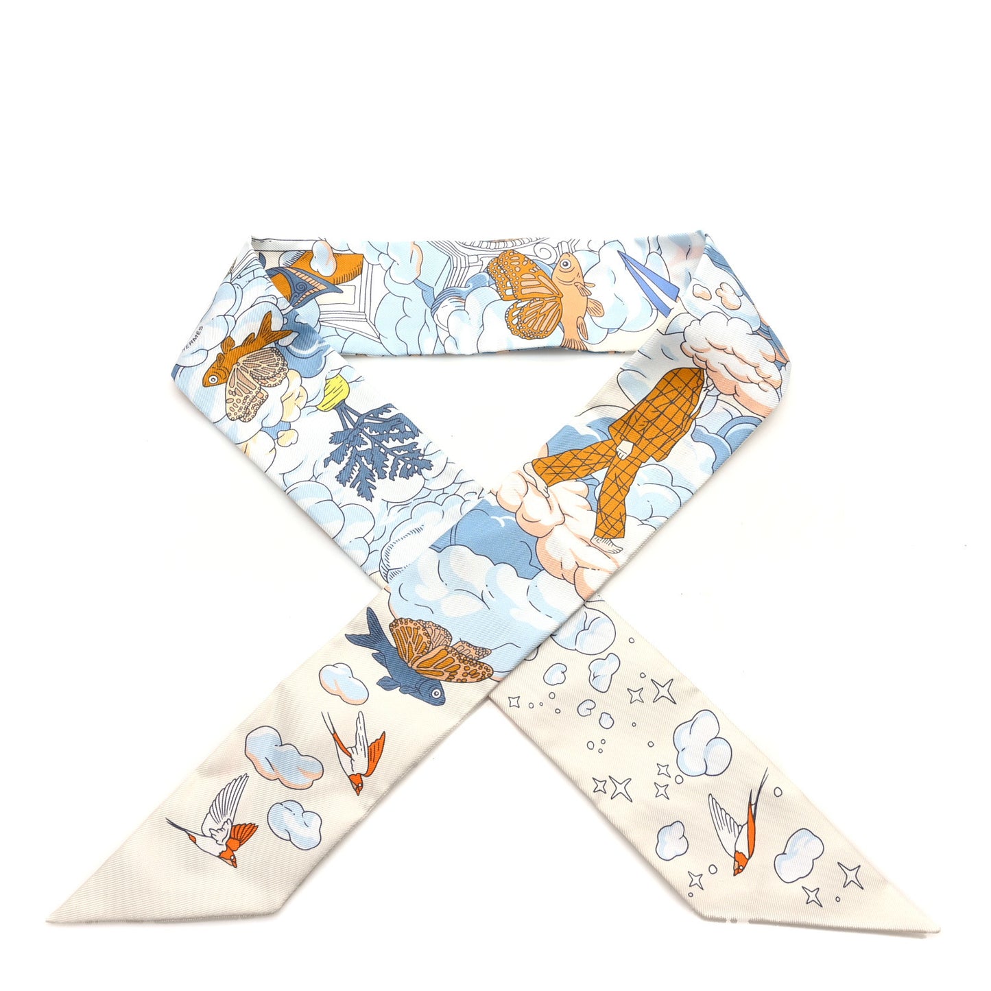 Silk Sur Mon Nuage Twilly Creme Bleu Ciel Orange