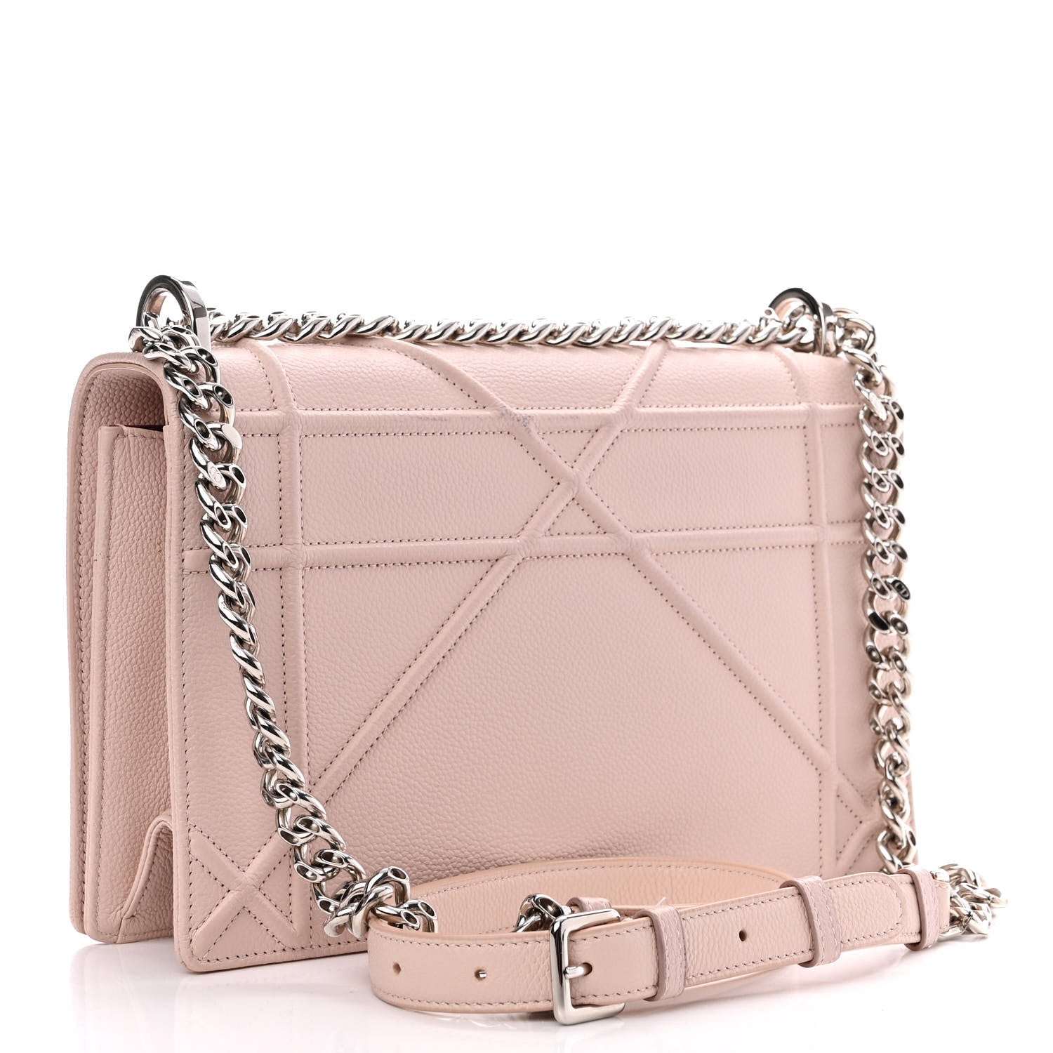 Christian Dior Grained Calfskin Medium Diorama Flap Bag Rose Poudre 3 of 16