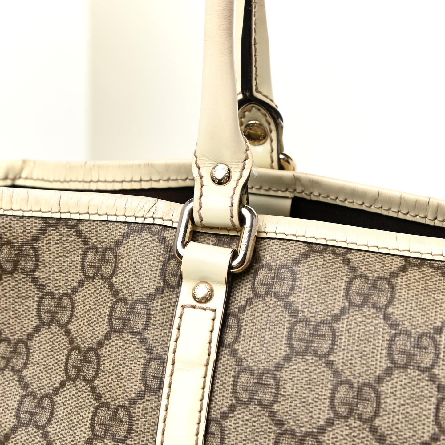 GG Plus Monogram Medium Joy Tote Off White