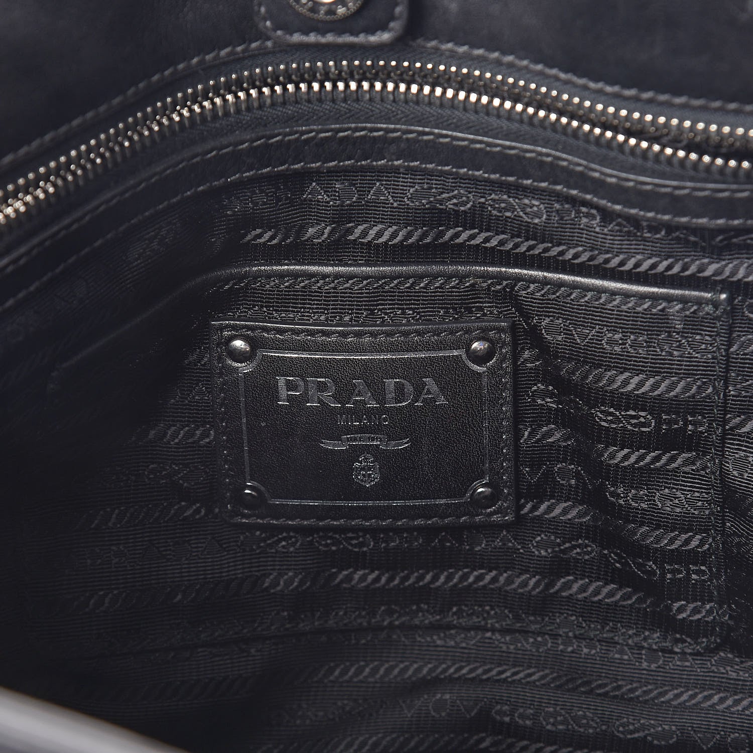 Prada Soft Calfskin Shoulder Bag Black 6 of 9