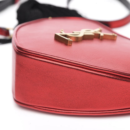 Saint Laurent Metallic Calfskin Heart Monogram Crossbody Black Rouge 11 of 11