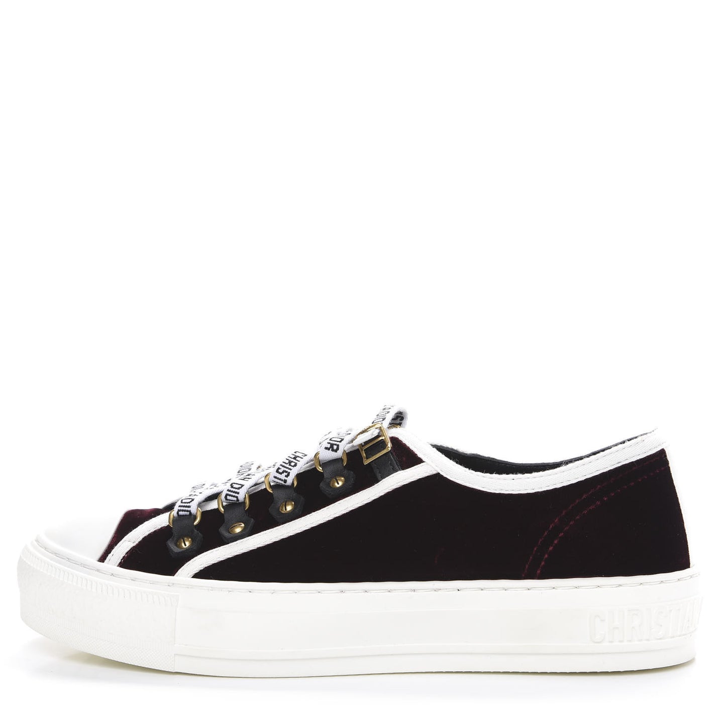 Velvet Walk'N'Dior Low Top Sneakers 37.5 Deep Amaranth