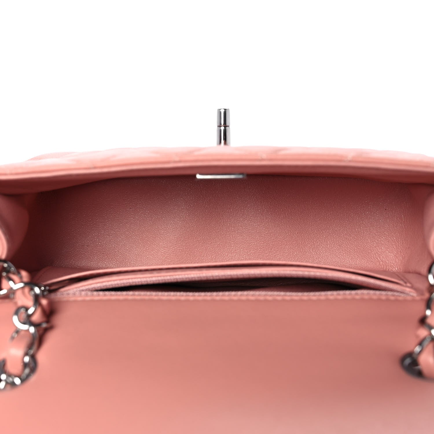 Chanel Lambskin Quilted Mini Rectangular Flap Dark Pink 5 of 9