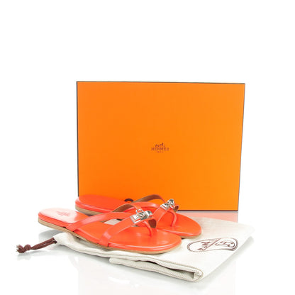 Hermes Patent Corfou Sandals 36 9 of 9