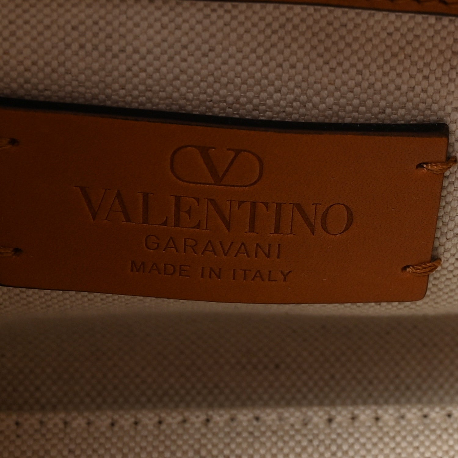 Valentino Garavani Jacquard Canvas Small Vlogo Antibes Shopping Bag Camel Natural 6 of 9