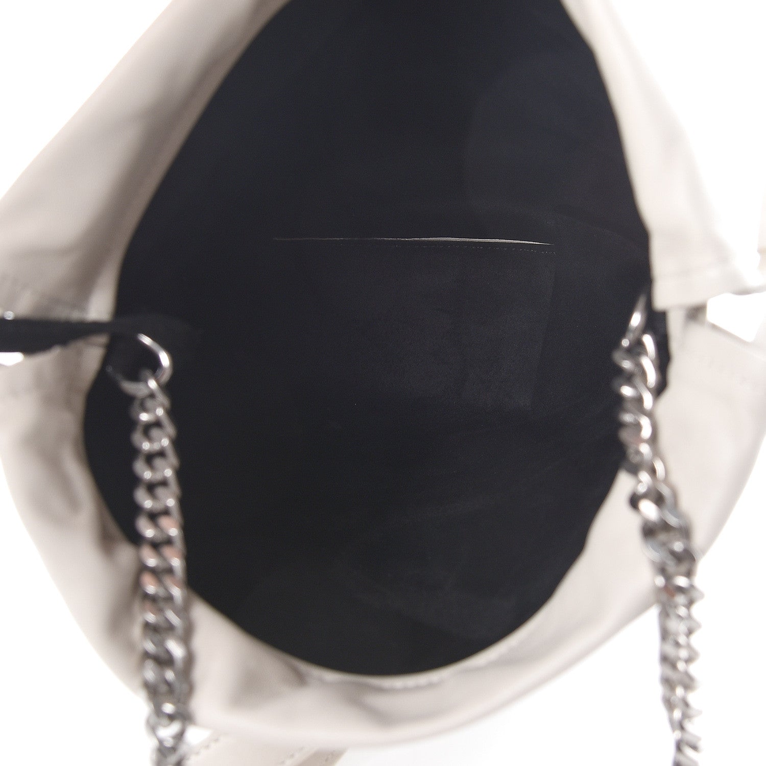 Saint Laurent Lambskin Small Teddy Bucket Bag White 6 of 11