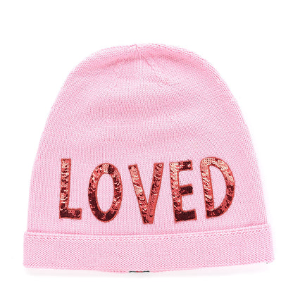Gucci Wool Sequin Loved Beanie Hat L Pink 1 of 4
