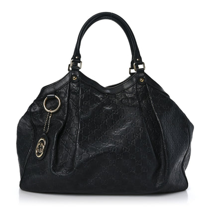 Gucci Guccissima Large Sukey Tote Black 1 of 12