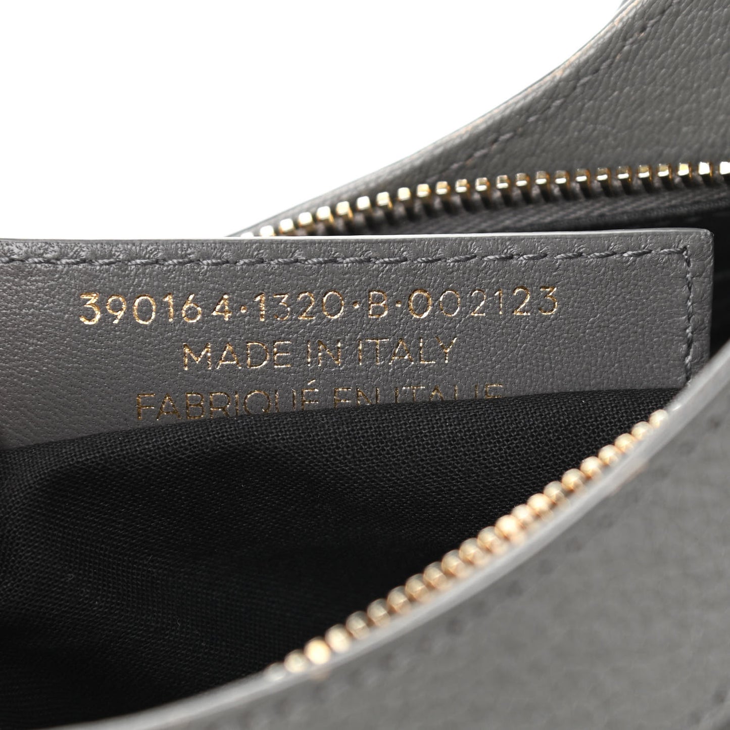 Chevre Gold Metallic Edge Hardware Hip Gris Acier