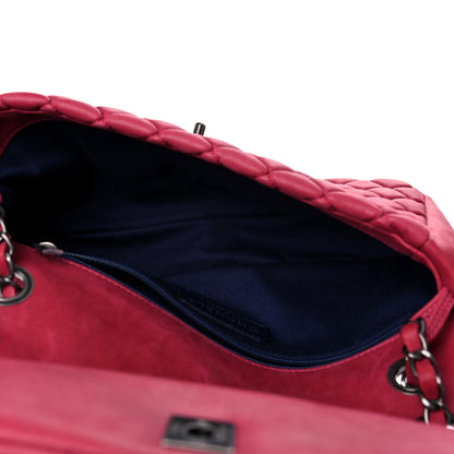 Chanel Iridescent Calfskin Small New Bubble Quilt Flap Fuchsia 5 of 15