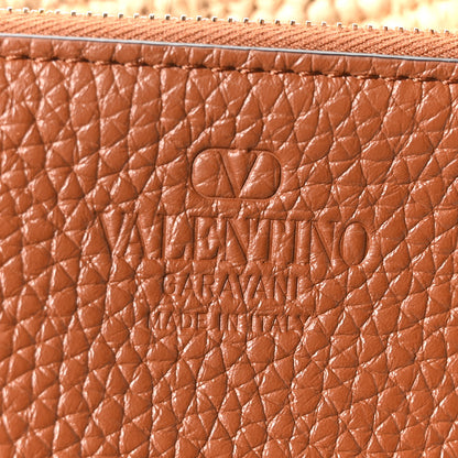 Valentino Garavani Raffia Calfskin Rockstud Shopping Tote Naturale Saddle Brown 7 of 10