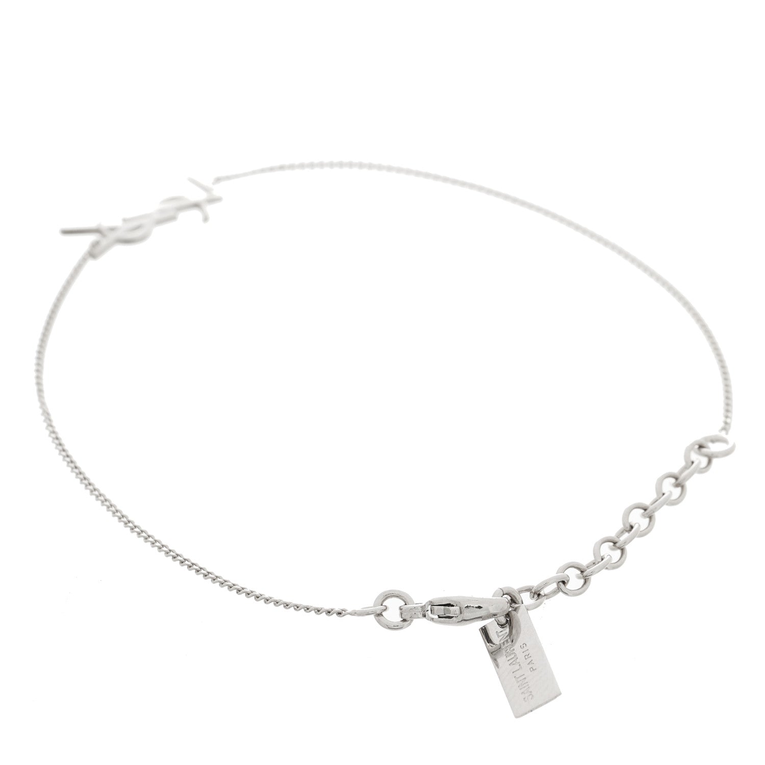Saint Laurent Brass Monogram Charm Bracelet Mirror 2 of 3