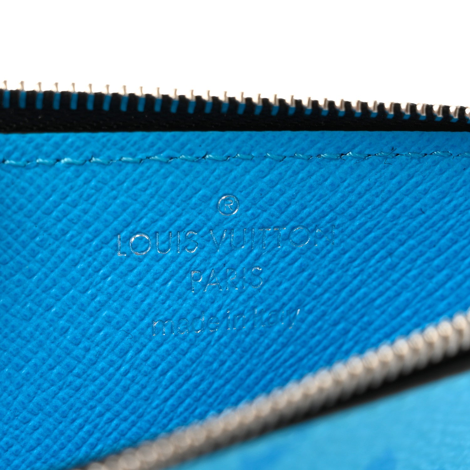 Louis Vuitton Taigarama Coin Card Holder Blue Lagoon 6 of 6