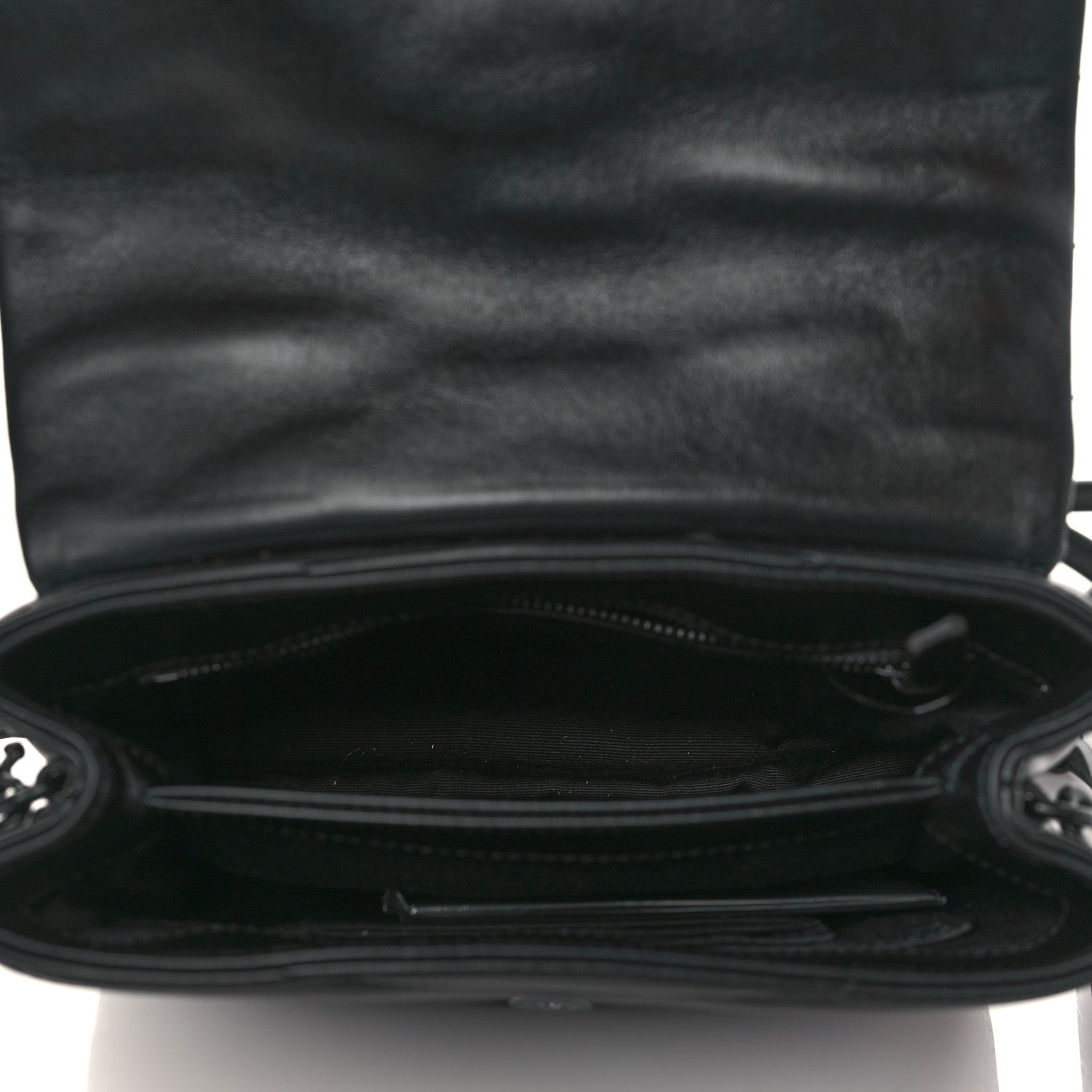 Saint Laurent Calfskin Y Quilted Monogram Toy Loulou Crossbody Bag Black 5 of 9