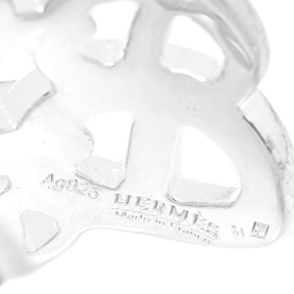 Hermes Sterling Silver GM Chaine d'Ancre Enchainee Band Ring 51 5.75 4 of 5