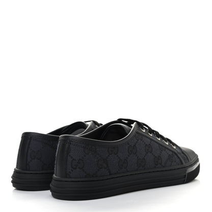 Gucci GG Monogram Calfskin Womens Low Top Sneakers 36.5 Piombo Black 4 of 11