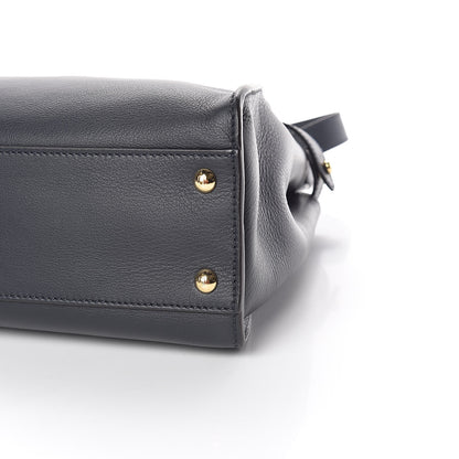 Fendi Calfskin Velvet Fun Fair Medium Peekaboo Iconic Satchel Night Blue Multicolor 13 of 13