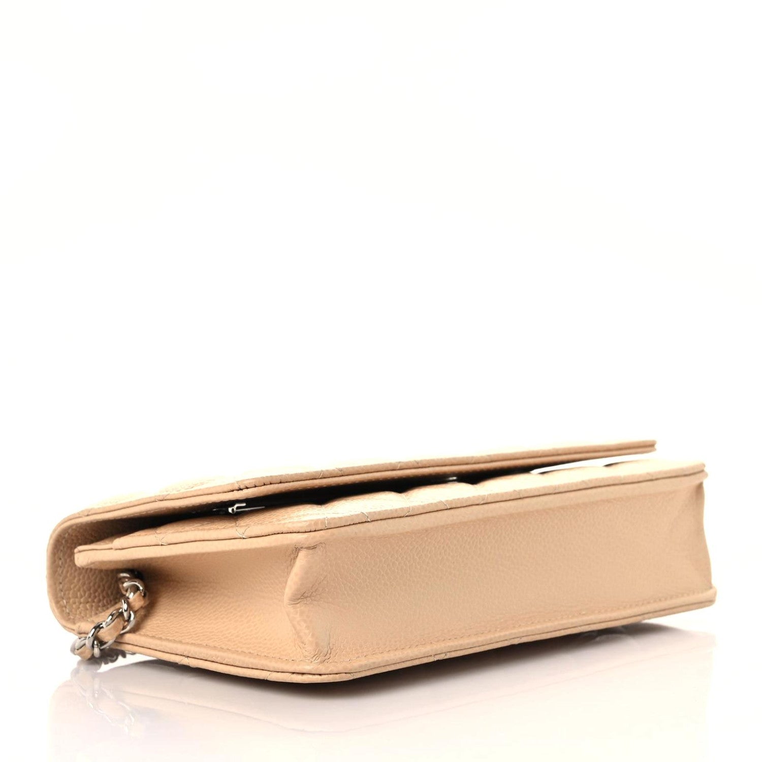 Chanel Caviar Quilted Wallet On Chain WOC Beige 4 of 15