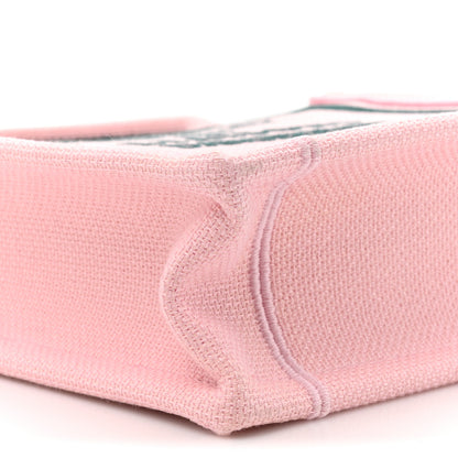 Christian Dior Canvas Embroidered Book Cover Mini Book Tote Pink Green 10 of 10