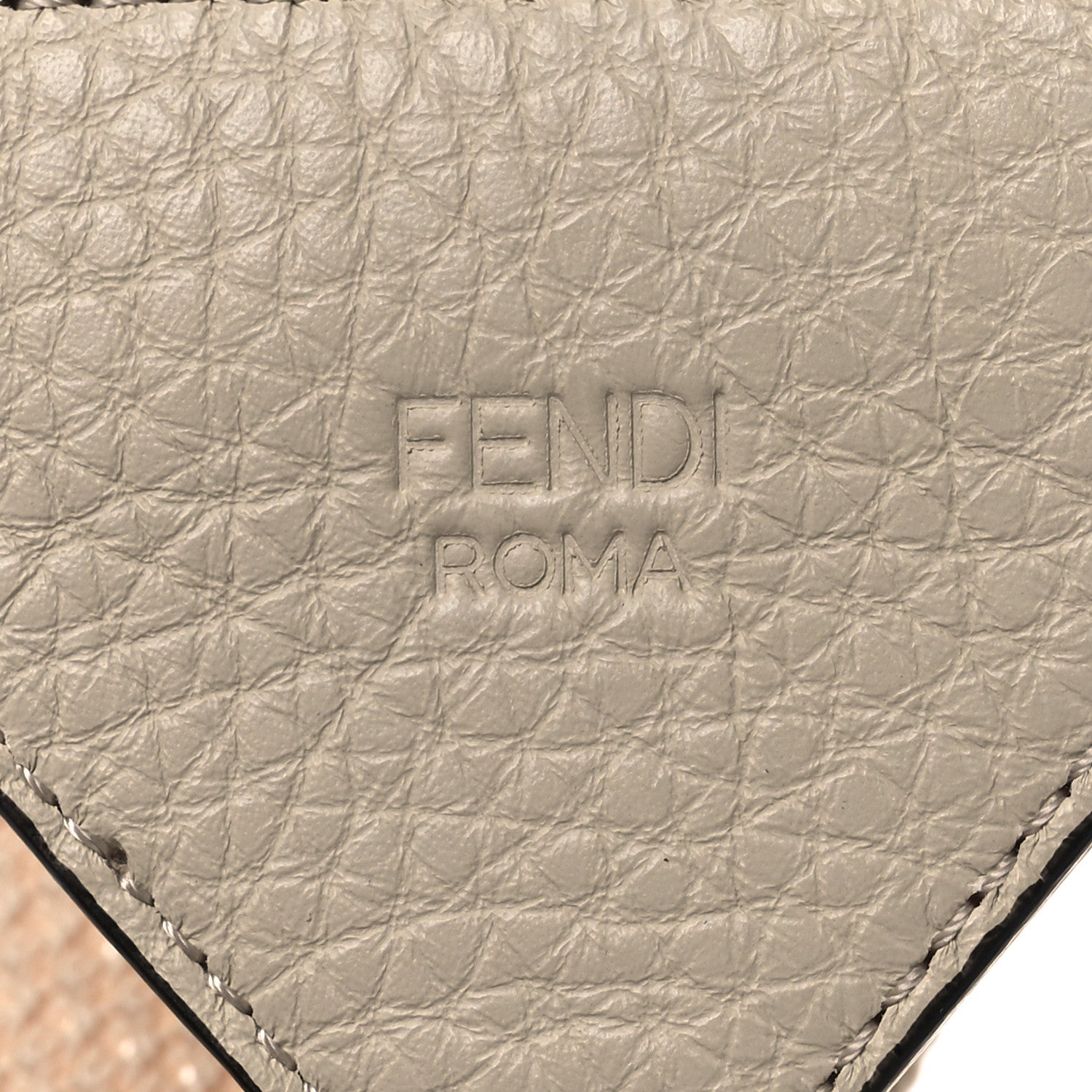 Fendi Ribbon Vitello King Logo Regolabile Woven Adjustable Strap You Beige 4 of 9