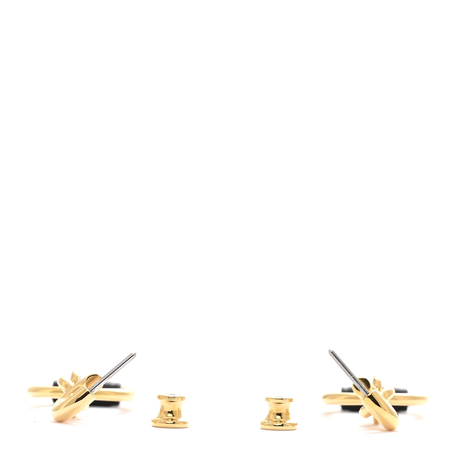 Hermes Swift Small Heritage Equestre Etrier Earrings Black 3 of 6