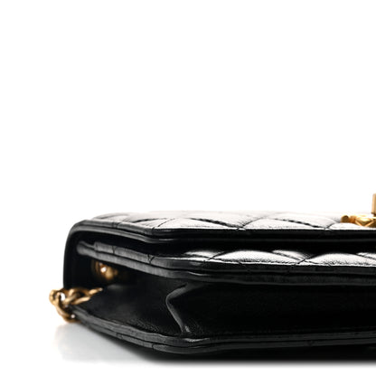 Chanel Lambskin Quilted Pillow Crush Wallet On Chain WOC Black 9 of 11