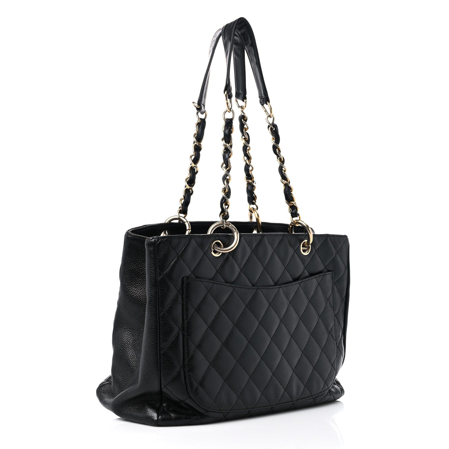 Chanel Caviar Quilted Grand Shopping Tote GST Black 3 of 15
