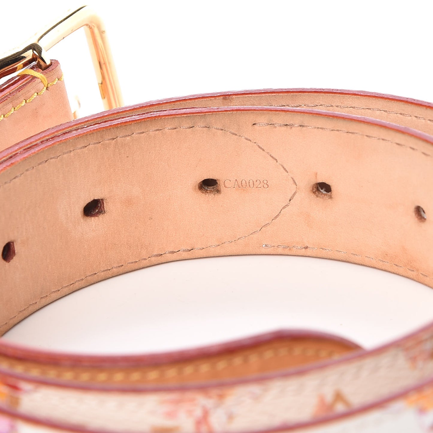 Monogram Watercolor Aquarelle Belt 85 34 White