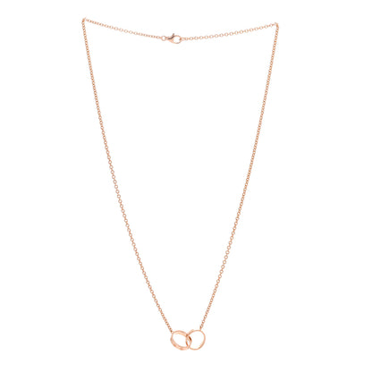 Cartier 18K Pink Gold Interlocking LOVE Necklace 3 of 6
